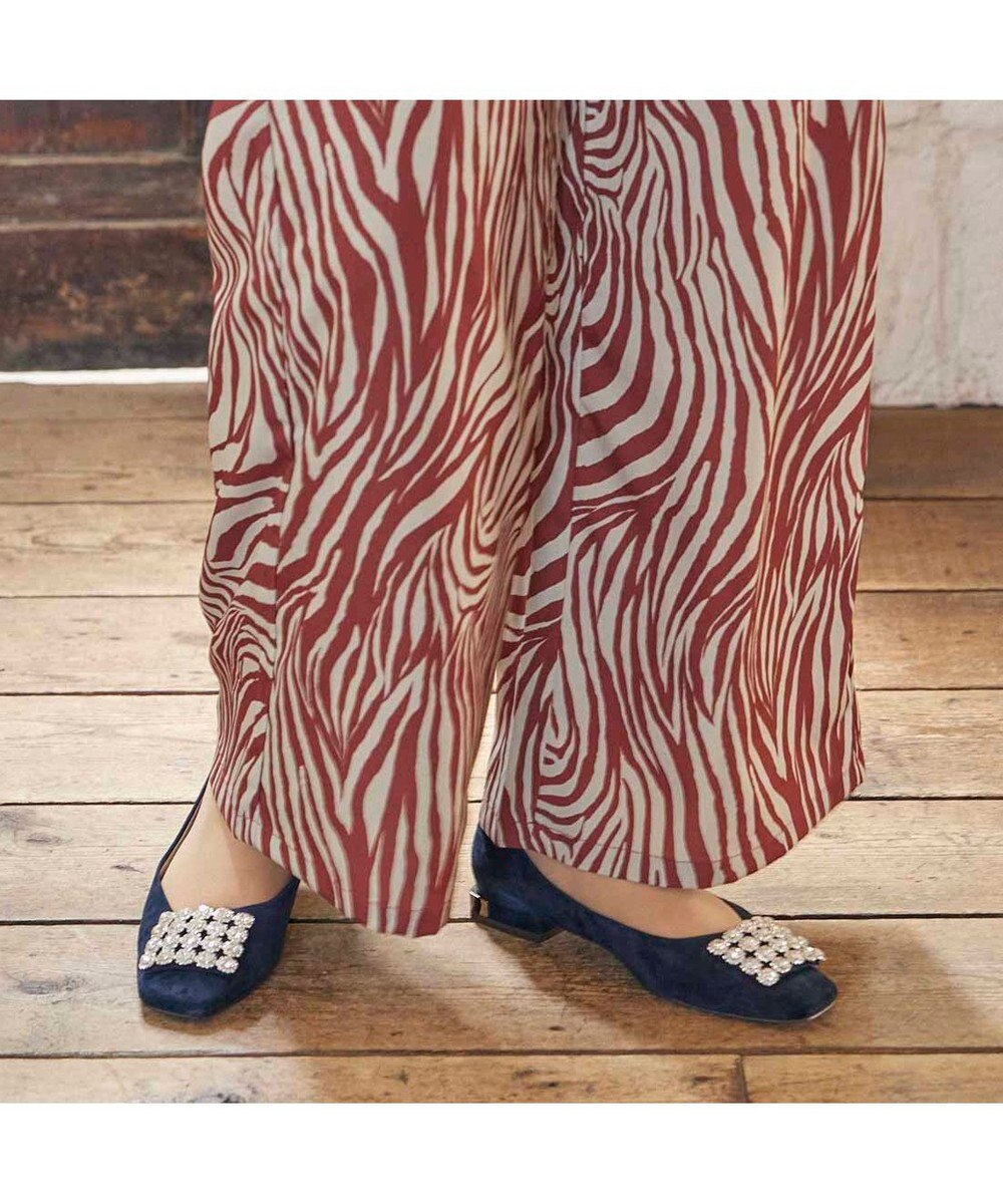 MODE ET JACOMO <MODE ET JACOMO>アシンメトリービジューフラットパンプス 