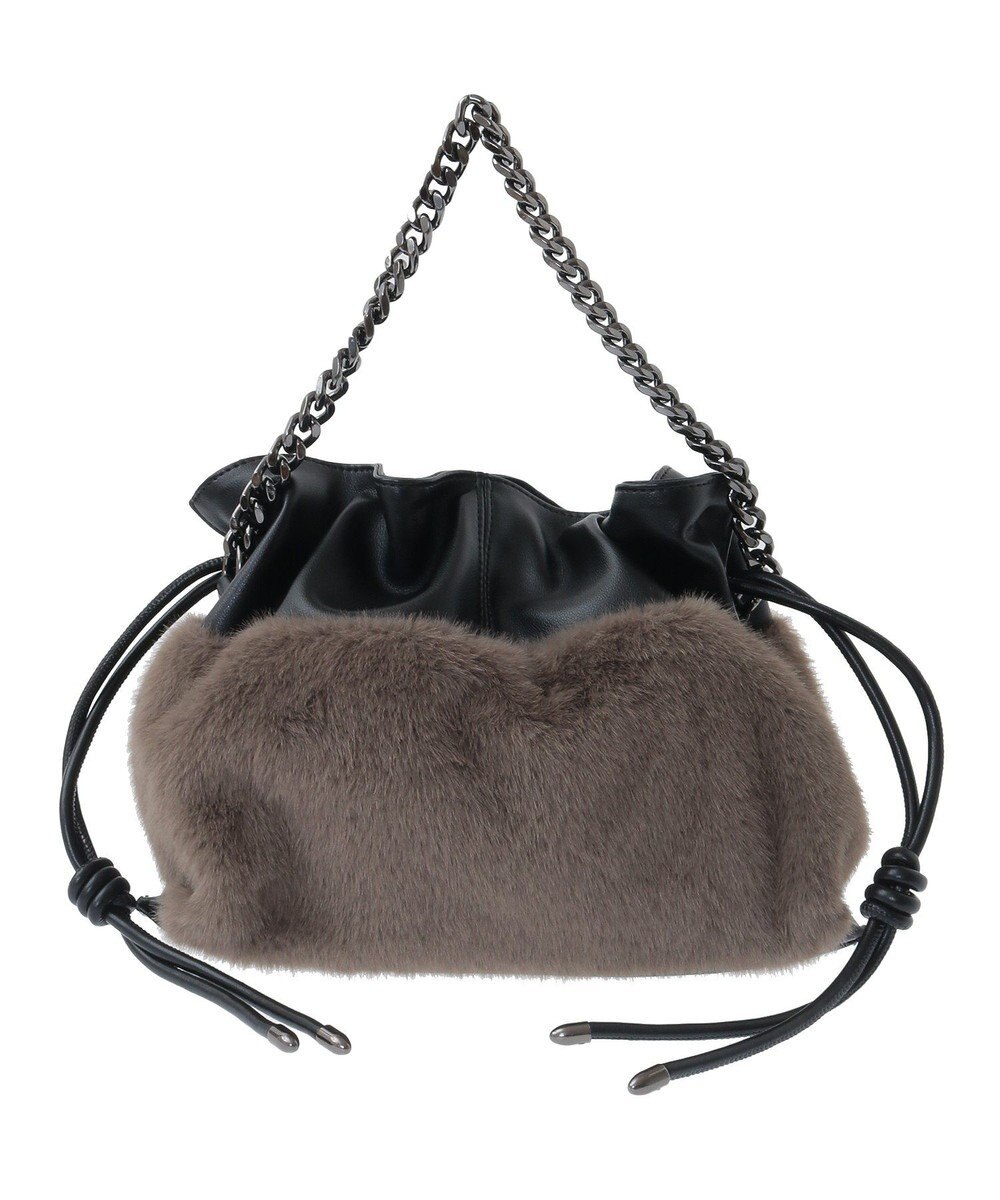 YECCA VECCA 2wayチェーンギャザーバッグ 