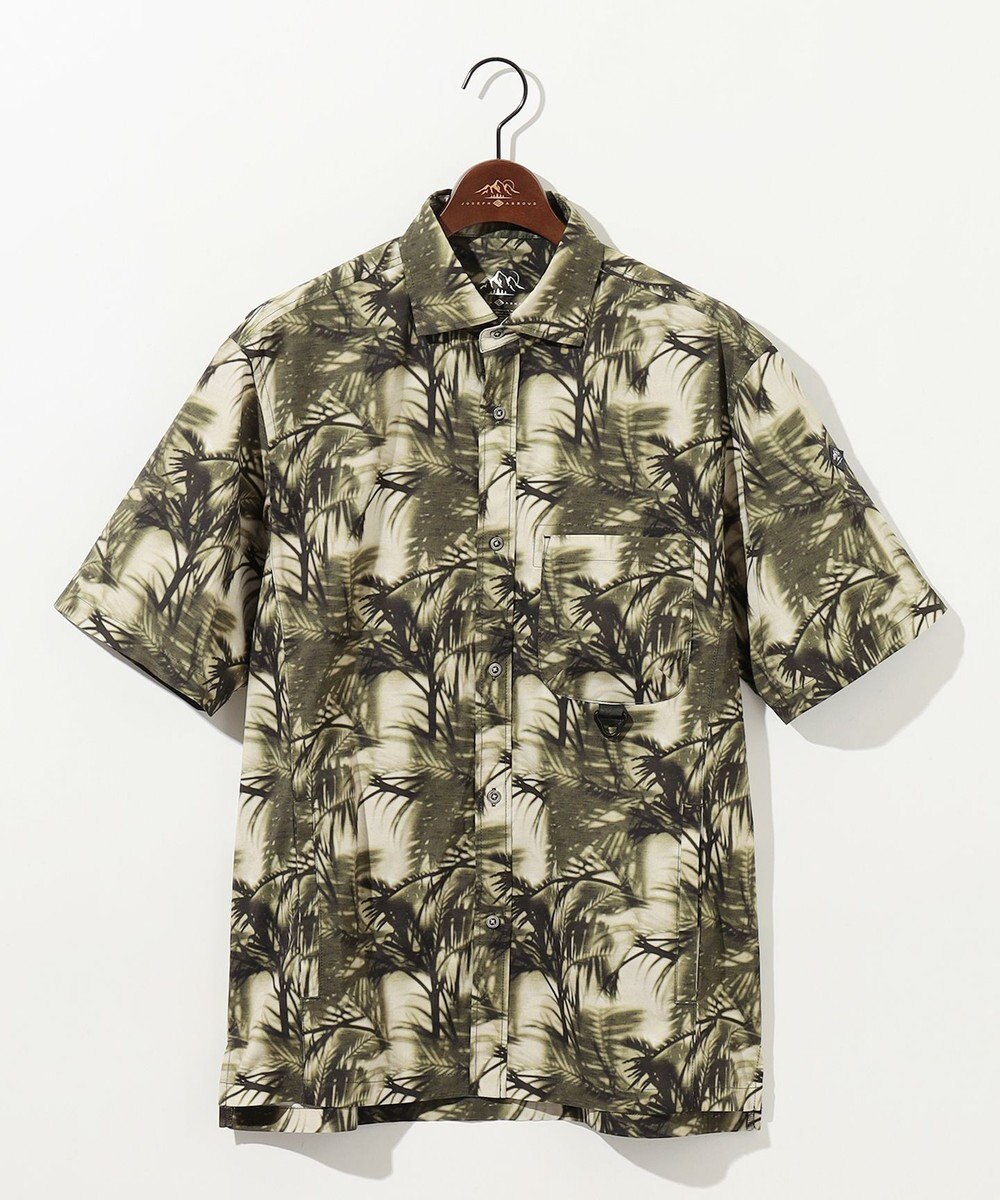 JOSEPH ABBOUD MOUNTAIN 【イタリア素材/軽量/撥水/ストレッチ】X-WAVEヤシパターン シャツ 