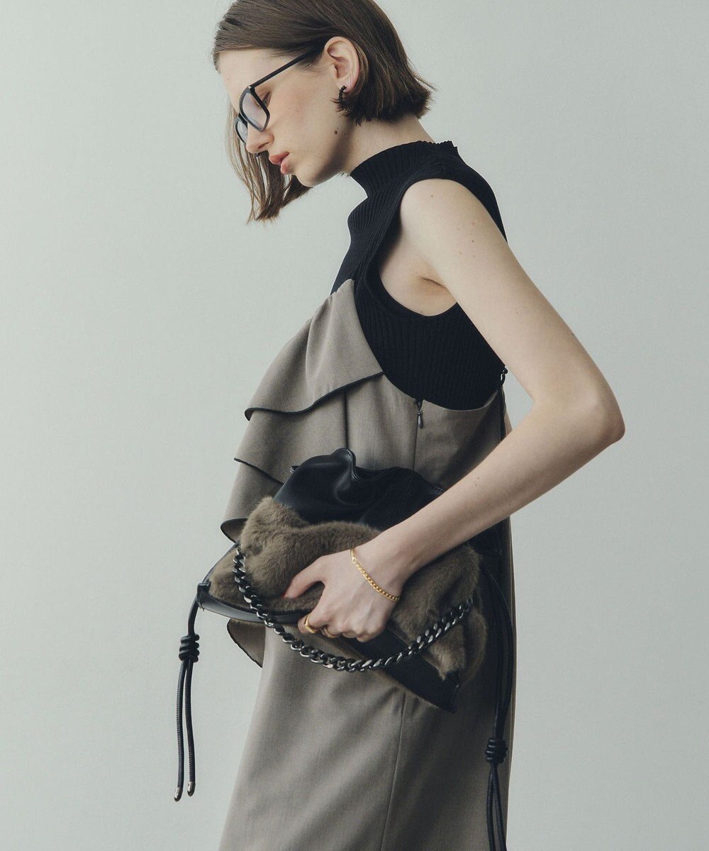 YECCA VECCA 2wayチェーンギャザーバッグ 