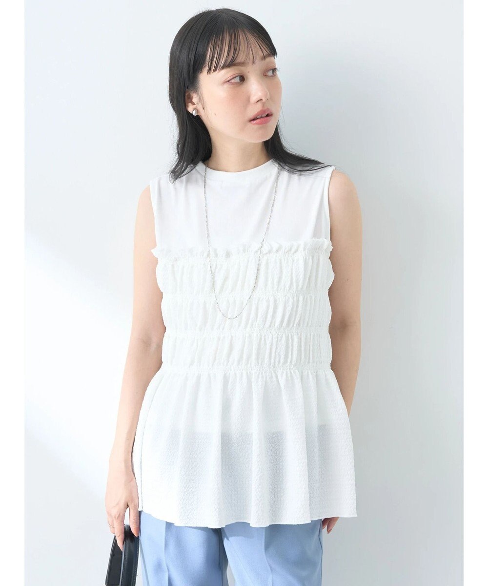 earth music&ecology ドッキングシャーリングプルオーバー 