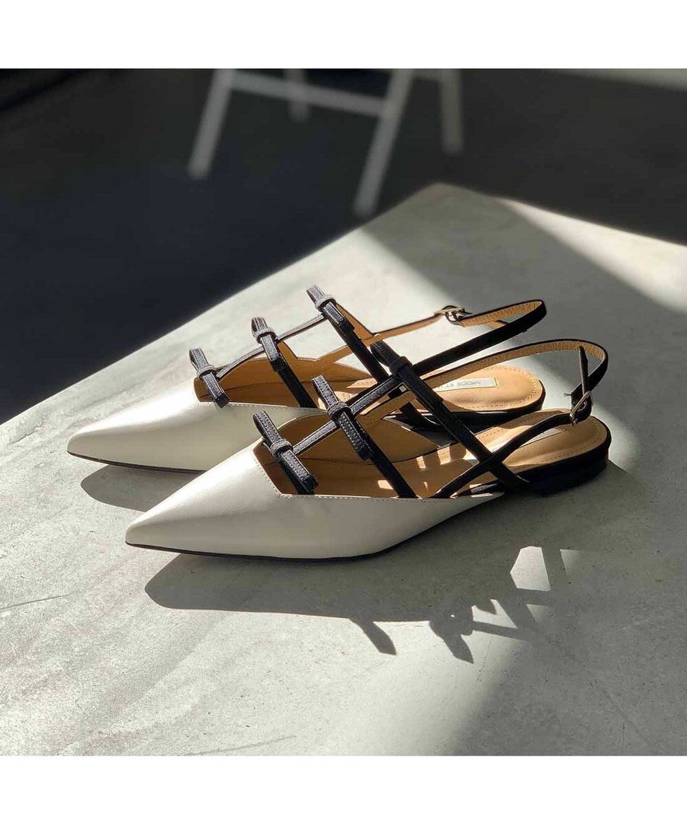 MODE ET JACOMO <MODE ET JACOMO>リボンフラットバックベルトパンプス 