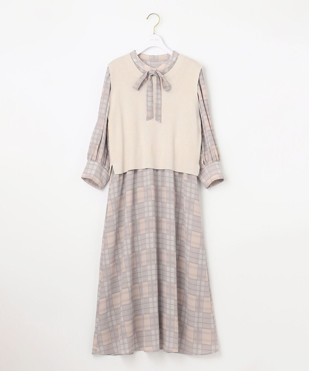 ANY SIS 【2SET】ニットジレワンピース セット 