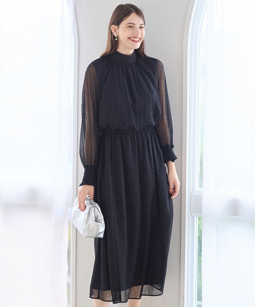 23区 S 【APPLAUDIR】シアードットフロッキー ドレス 