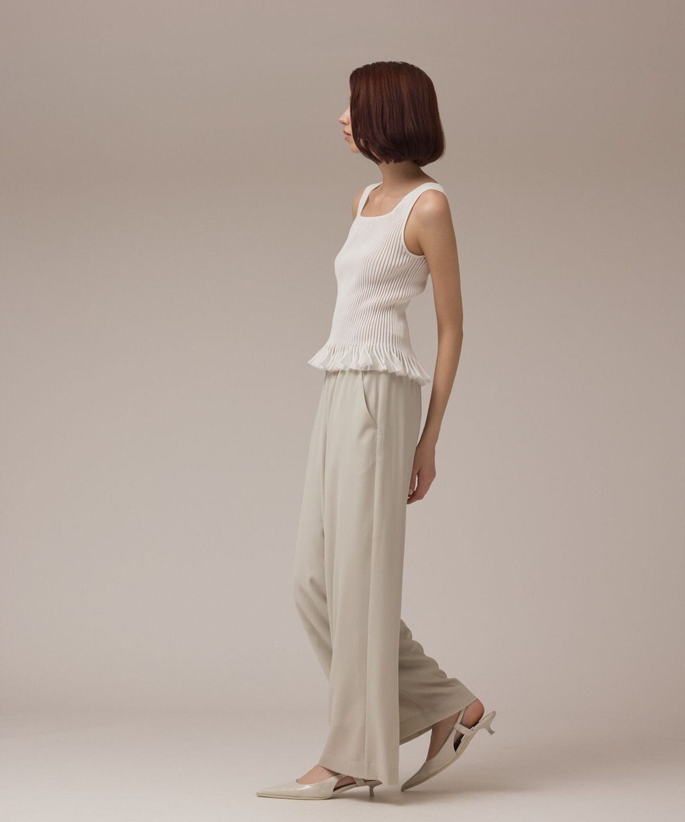 GRACE CONTINENTAL シアーフリルニットトップ 