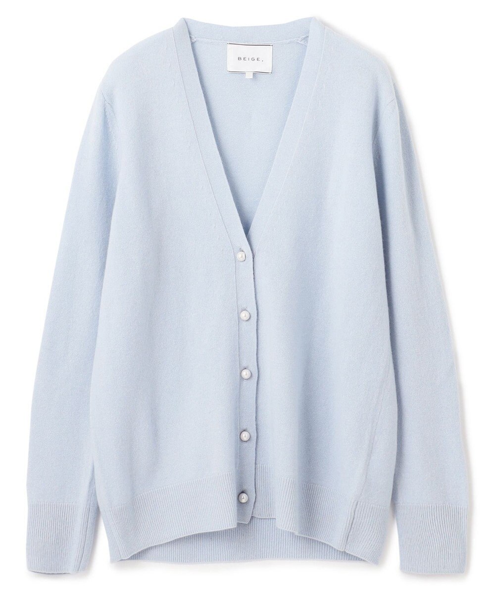 BEIGE， 【WEB限定・洗える】ALSACE / パール釦ウールニットカーディガン 