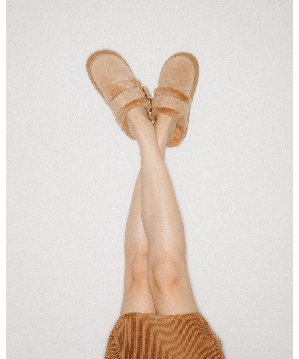 STEVE MADDEN COZY-UP ファーバックルサボ 