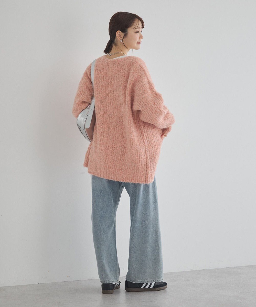 earth music&ecology 【ベルト付き】ＭＩＸカラーブークレカーディガン 