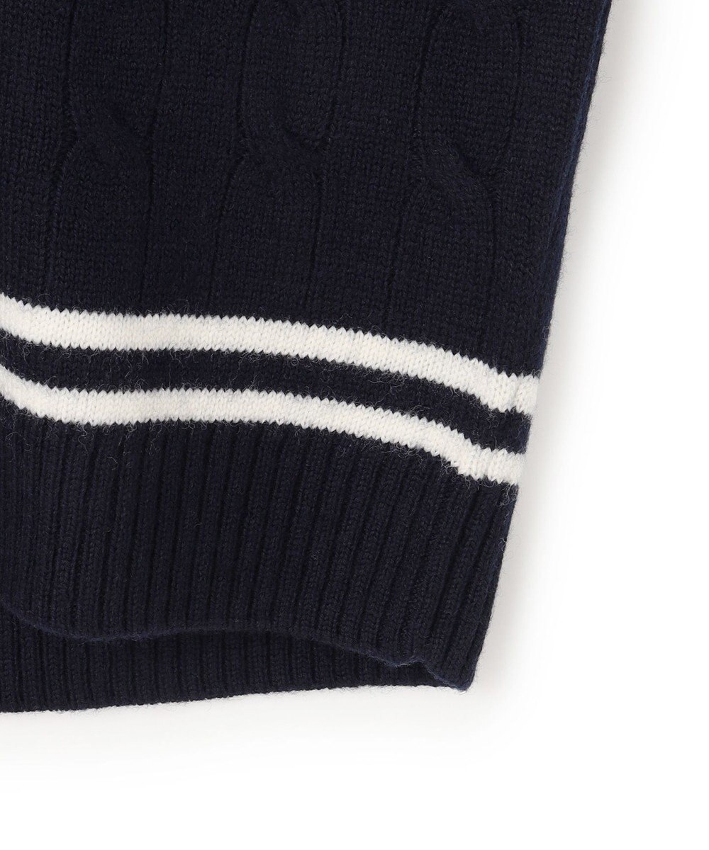 J.PRESS MEN 【NYUZELESS】ラムズウール ケーブルチルデン ニット 