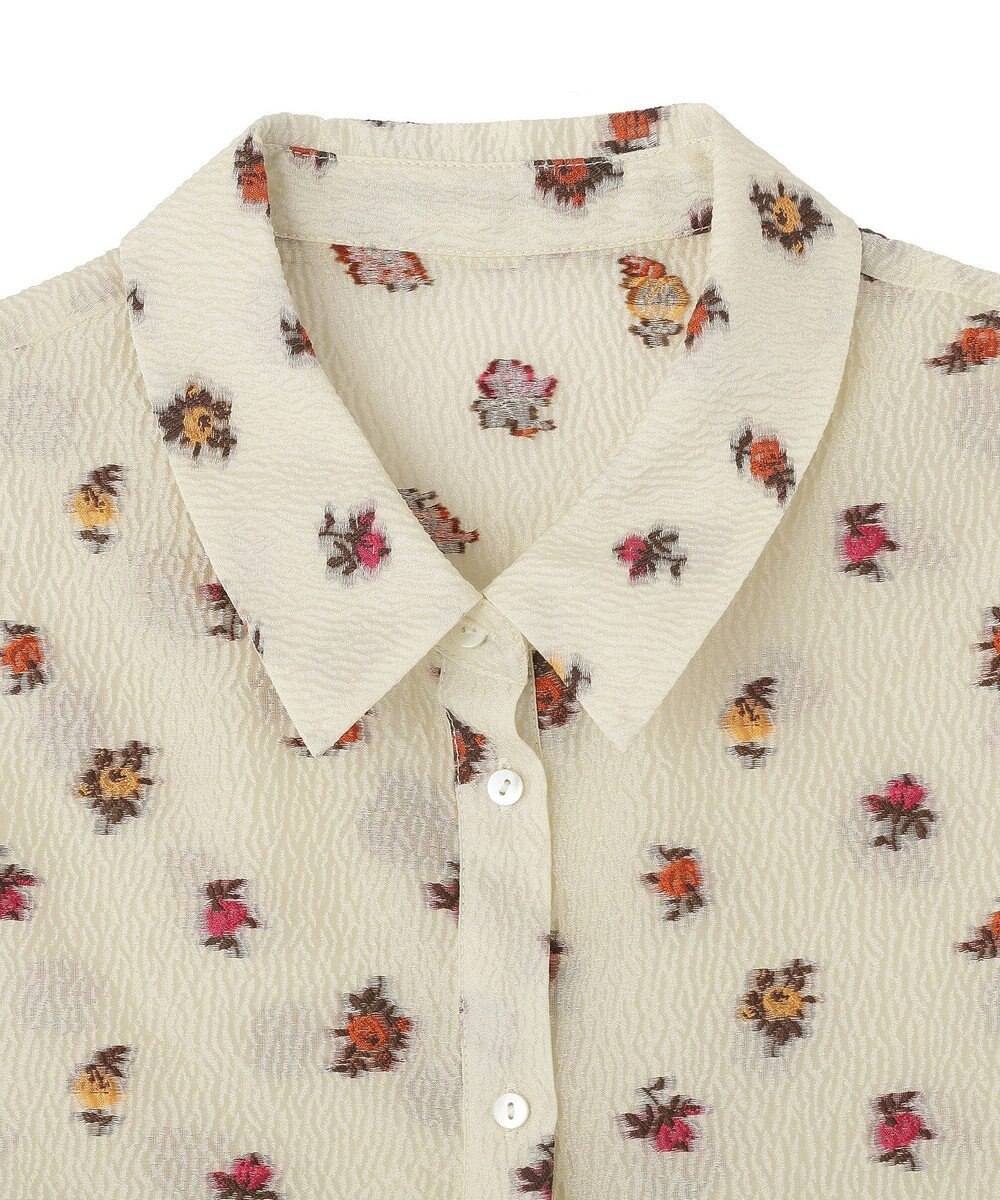 YECCA VECCA シアージャガードペプラムブラウス 