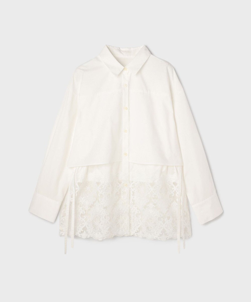 GRACE CONTINENTAL レースティアードシャツ 