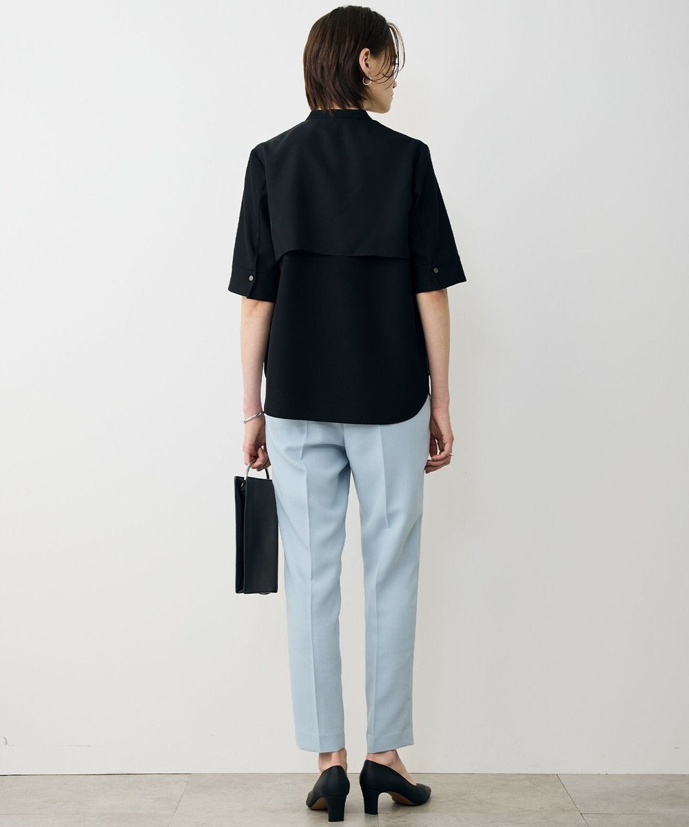 ICB L 【先行予約・WEB限定カラーあり】 FluidBackSatin バンドカラーシャツ 