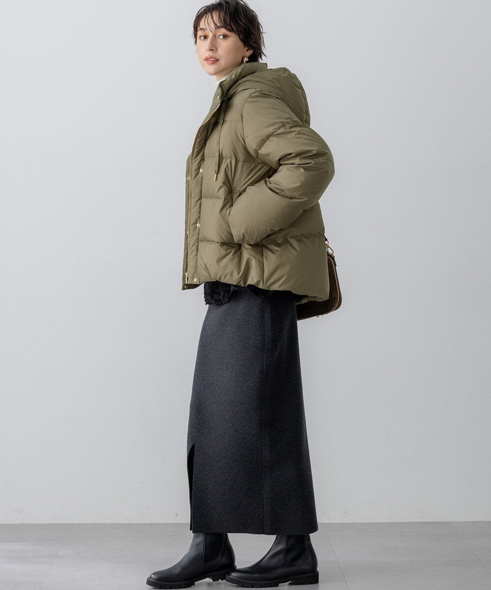 23区 L 【滝沢眞規子さん着用/VERY掲載】シレータフタ コンパクト ダウンコート 