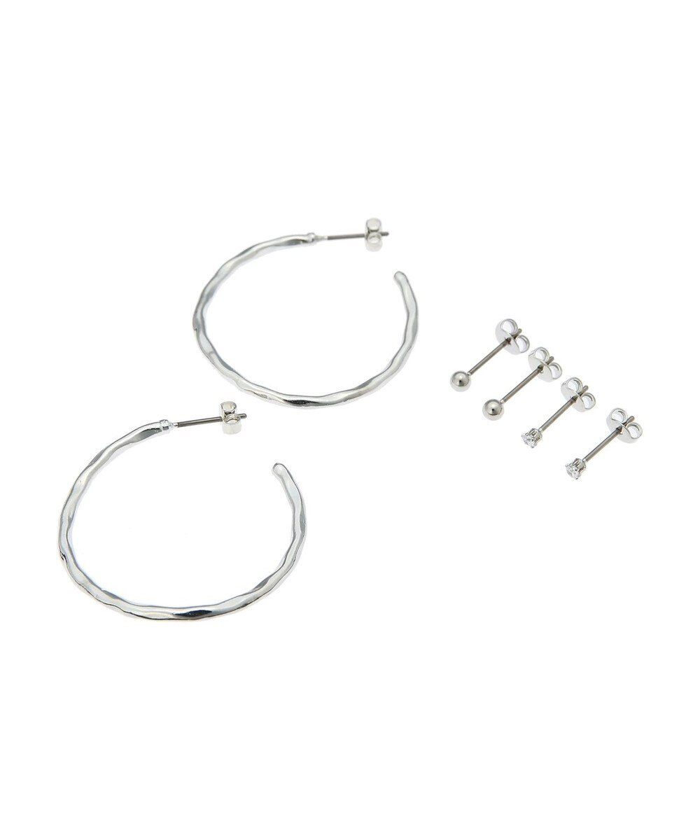 AMERICAN HOLIC テクスチャーフープピアスセット 