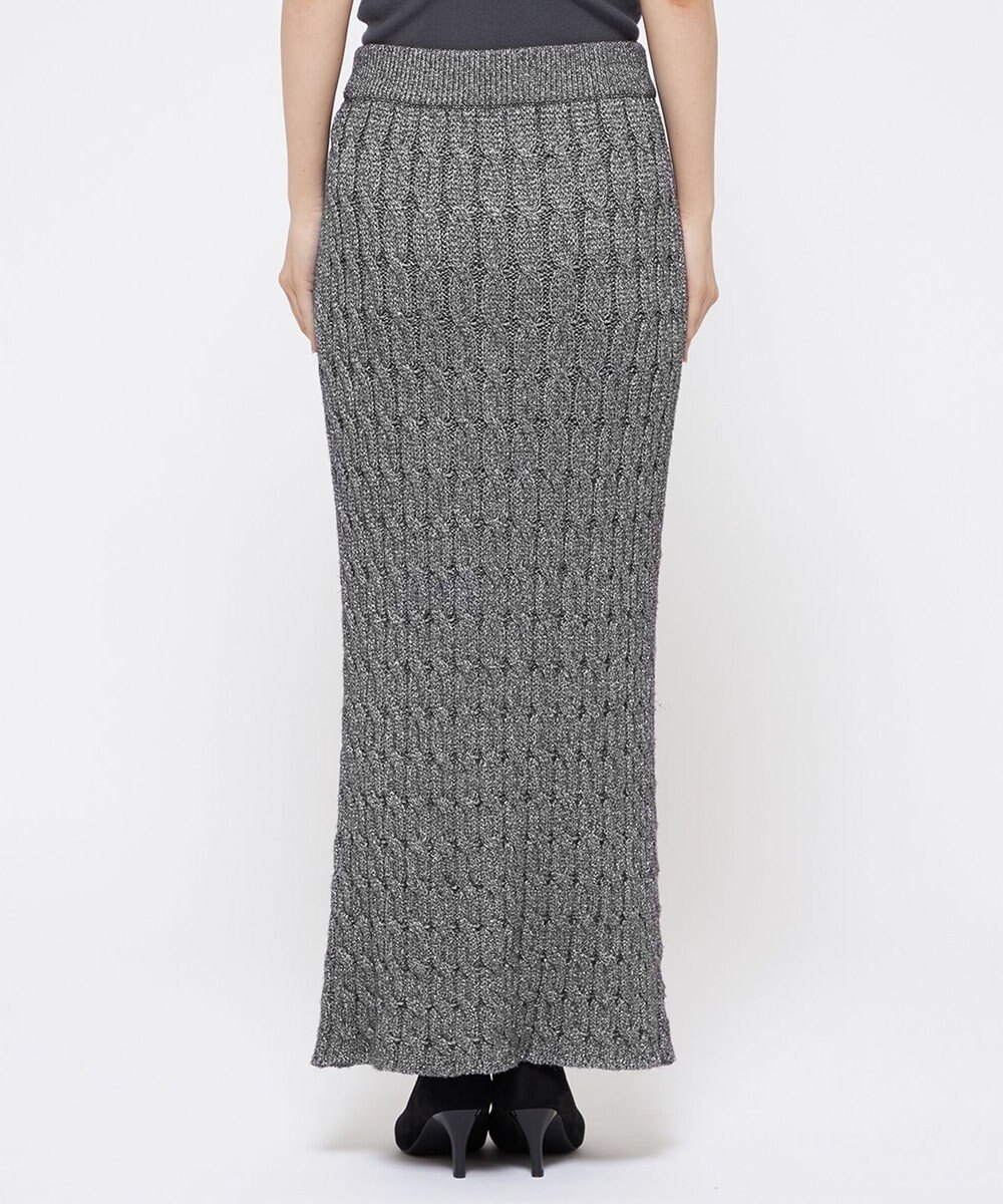 uncrave 【手洗い可】グロッシー ニット スカート（uncrave WHITE） 