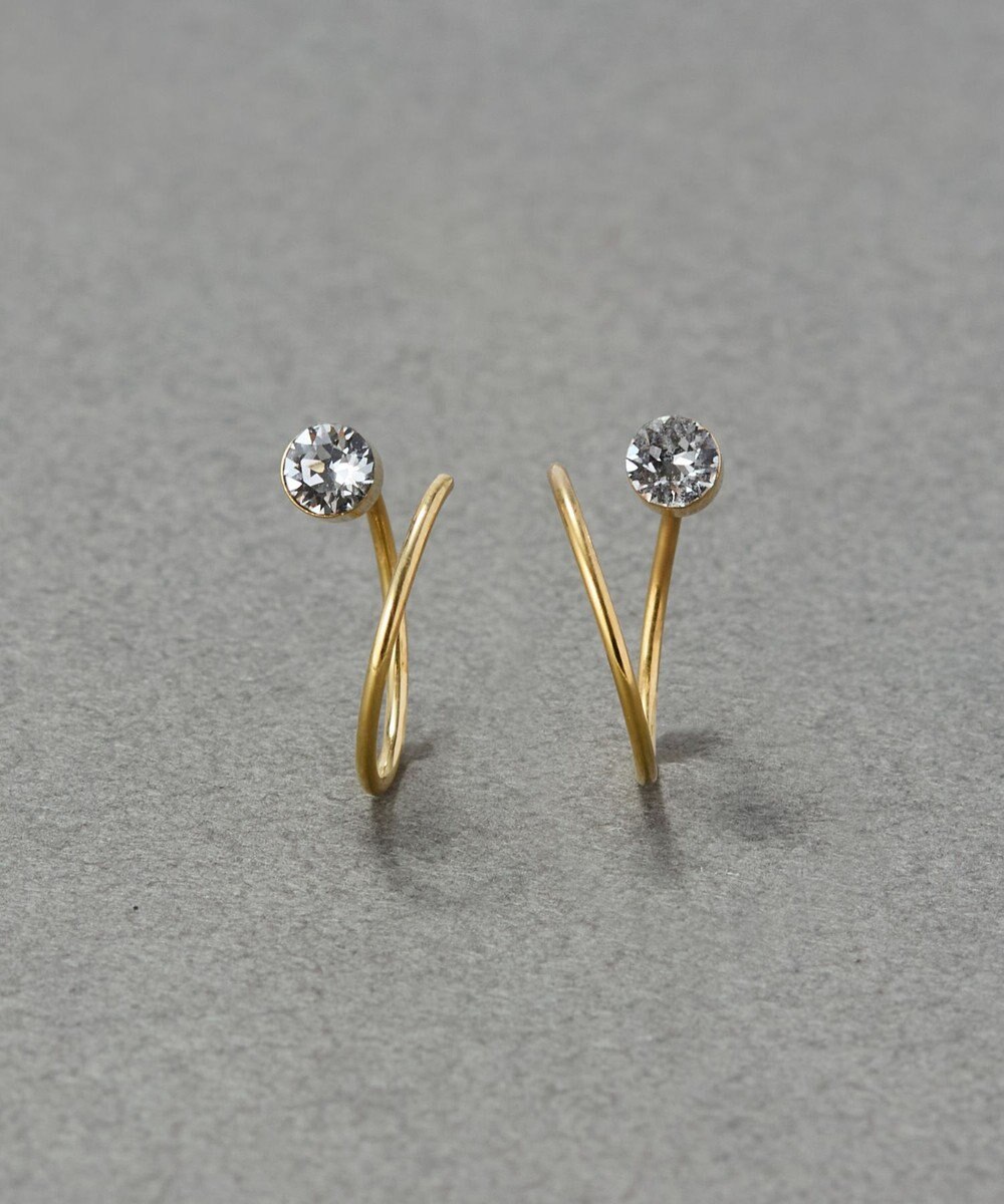 Phoebe 【金属アレルギー対応】ダブルループストーンピアス/ニッケルフリー 