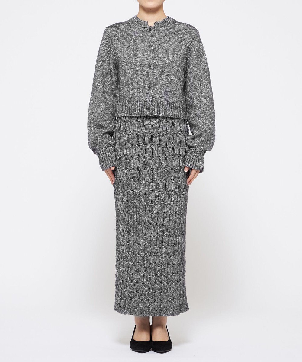 uncrave 【手洗い可】グロッシー ニット スカート（uncrave WHITE） 