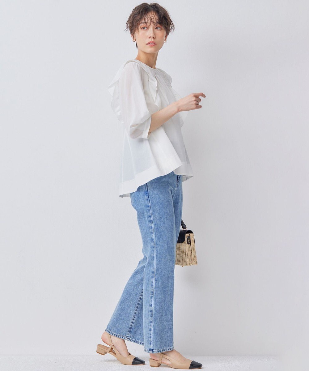 組曲 【WEB限定】ナチュラルローン ペプラムブラウス 