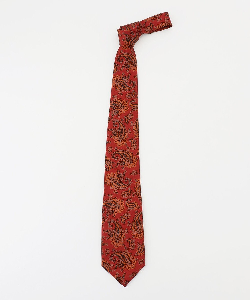 J.PRESS MEN オーバーダイペイズリーハンドプリント ネクタイ 
