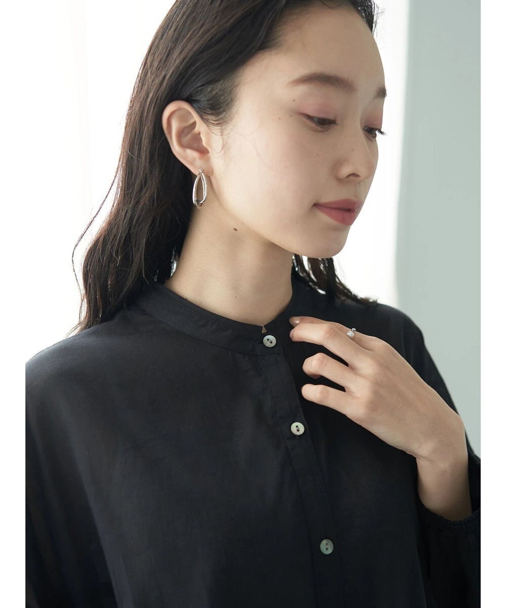 earth music&ecology コットンボイル切替ティアードチュニック 