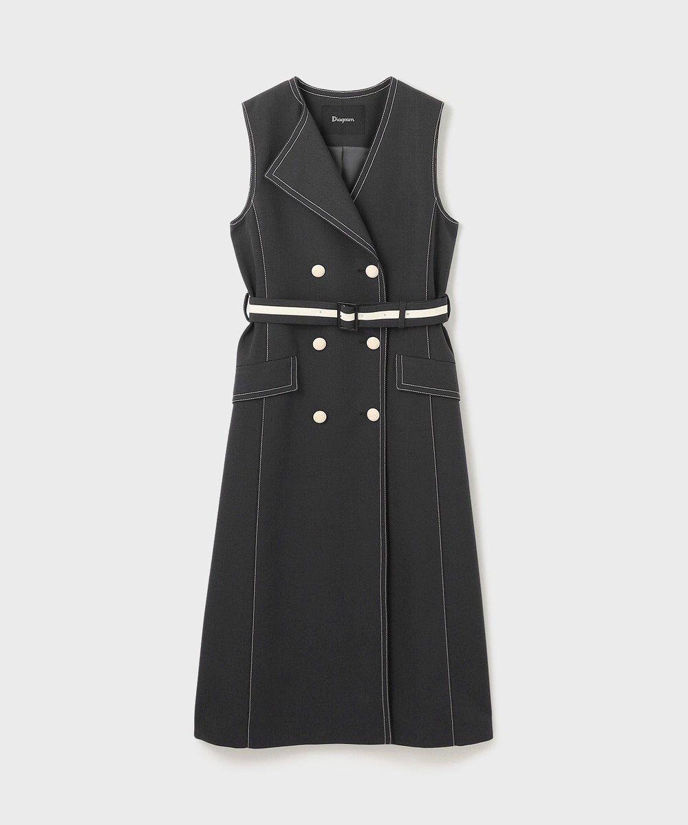 GRACE CONTINENTAL アシンメトリーカラーワンピース 