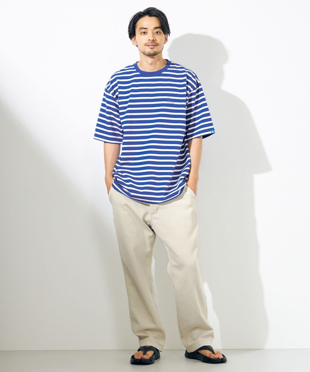 SHARE PARK MENS 【UNISEX】UVカット ボーダーロゴTシャツ 