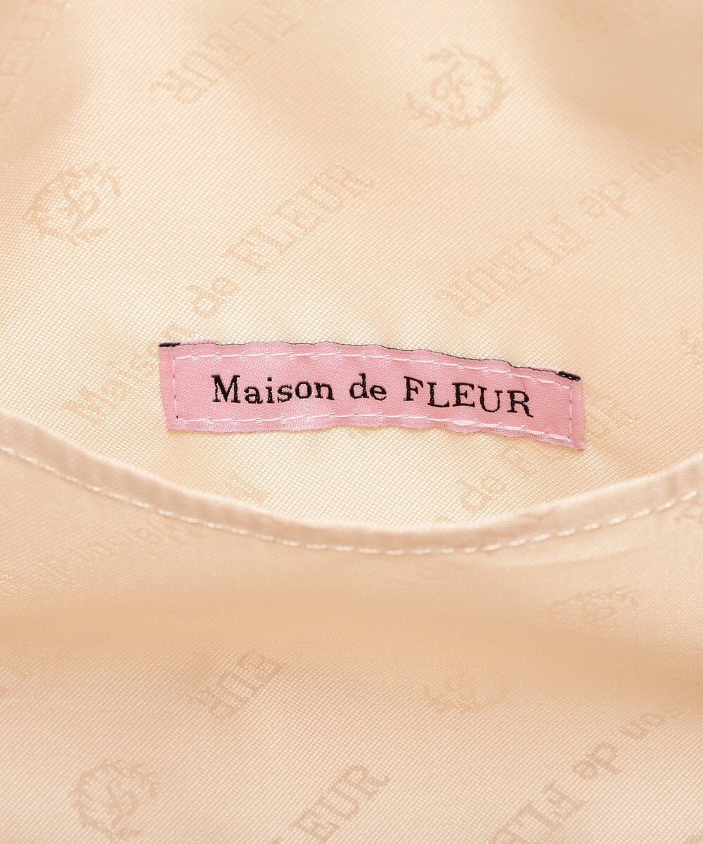 Maison de FLEUR ツイードフリルハンドルスクエアトートバッグ 