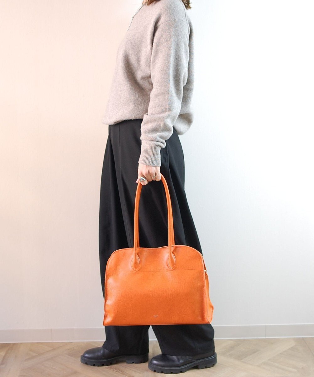 blancle シュリンクレザー ワイドボストン 