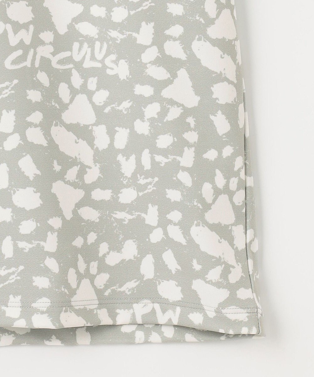 PW CIRCULUS 【MEN】【ストレッチ】アニマルプリント ロゴ モックネック シャツ 