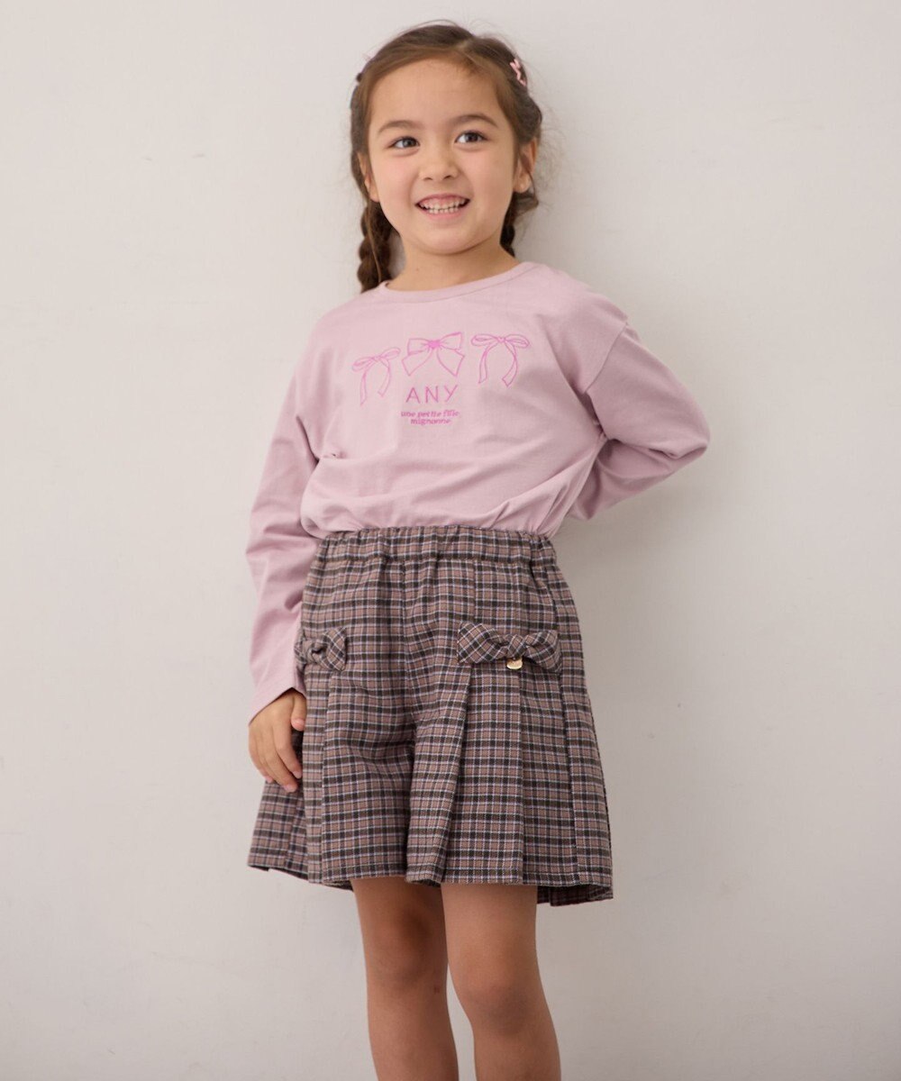 ANY KIDS 【Good Price】 ANY刺繍 長袖Tシャツ 