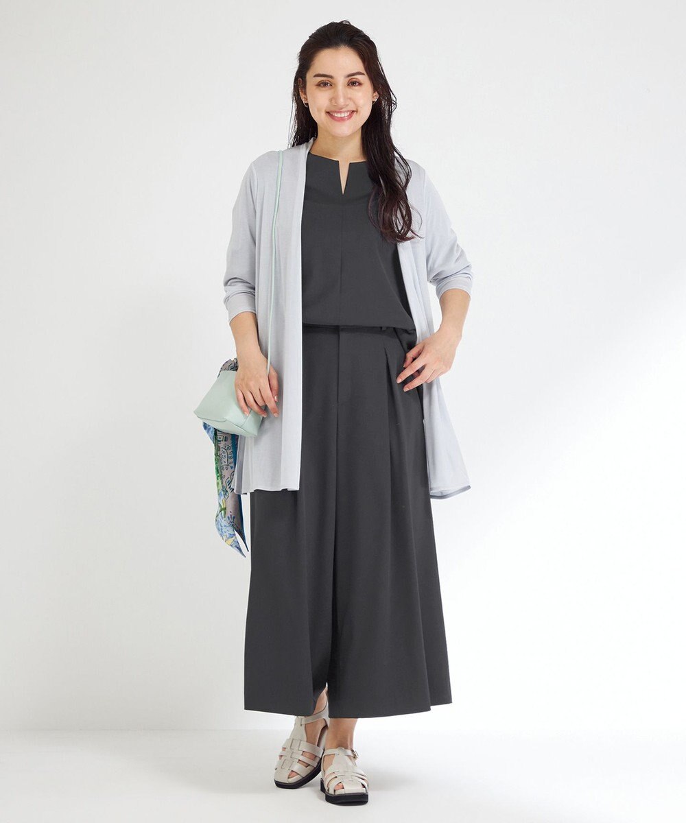 23区 L 【Lサイズ限定/洗える】ハイストレッチツイル ブラウス 