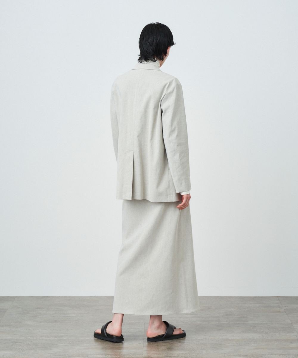 ATON HEAVY HEMP | タックストレートスカート 