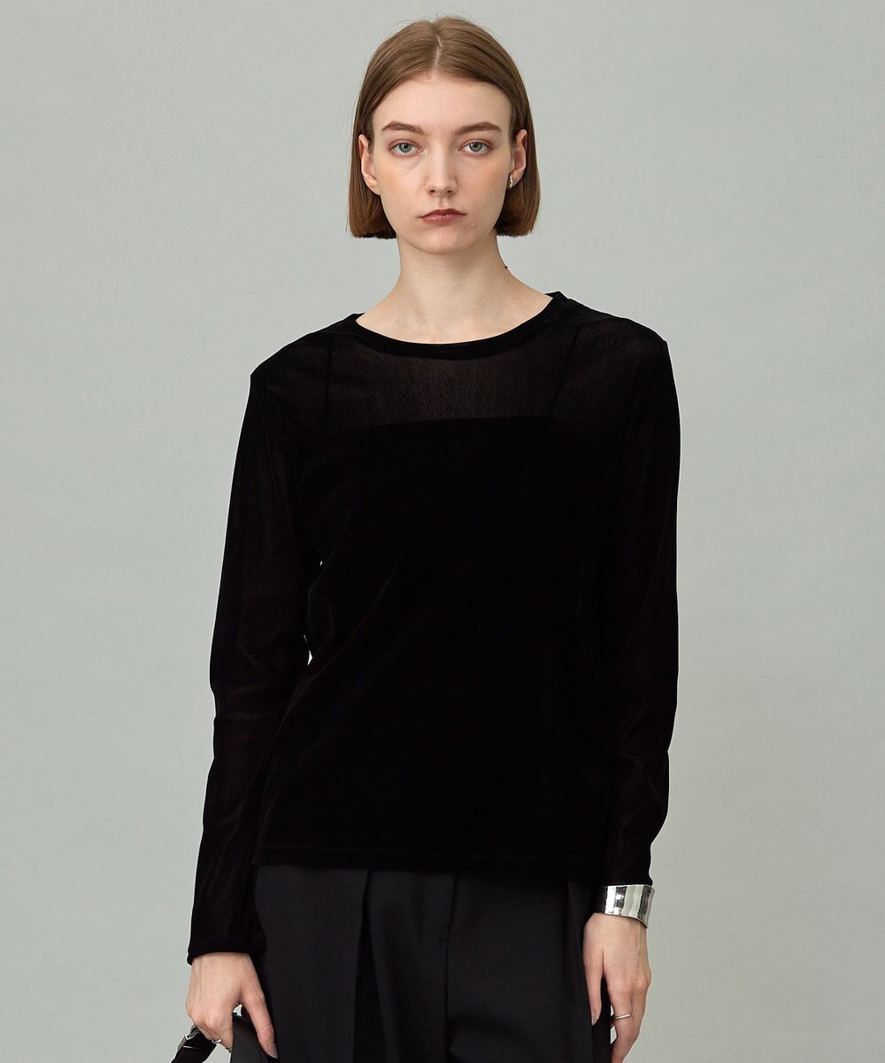 ICB L 【洗える】フロッキーベロア プルオーバー 