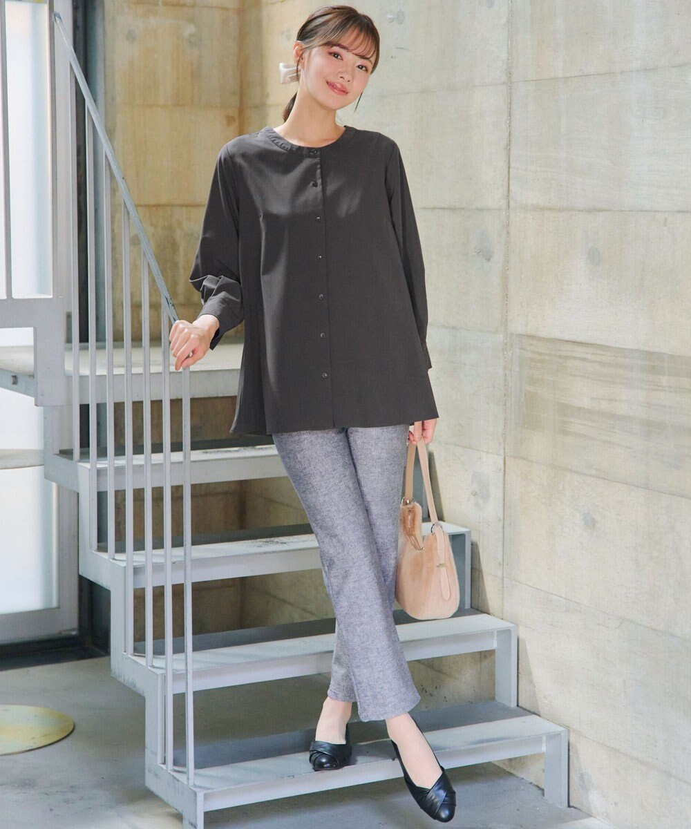 Tiaclasse L バックフレアヨークチュニック 