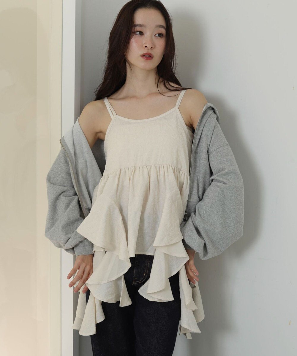 WEGO イレヘムフリルキャミワンピース 