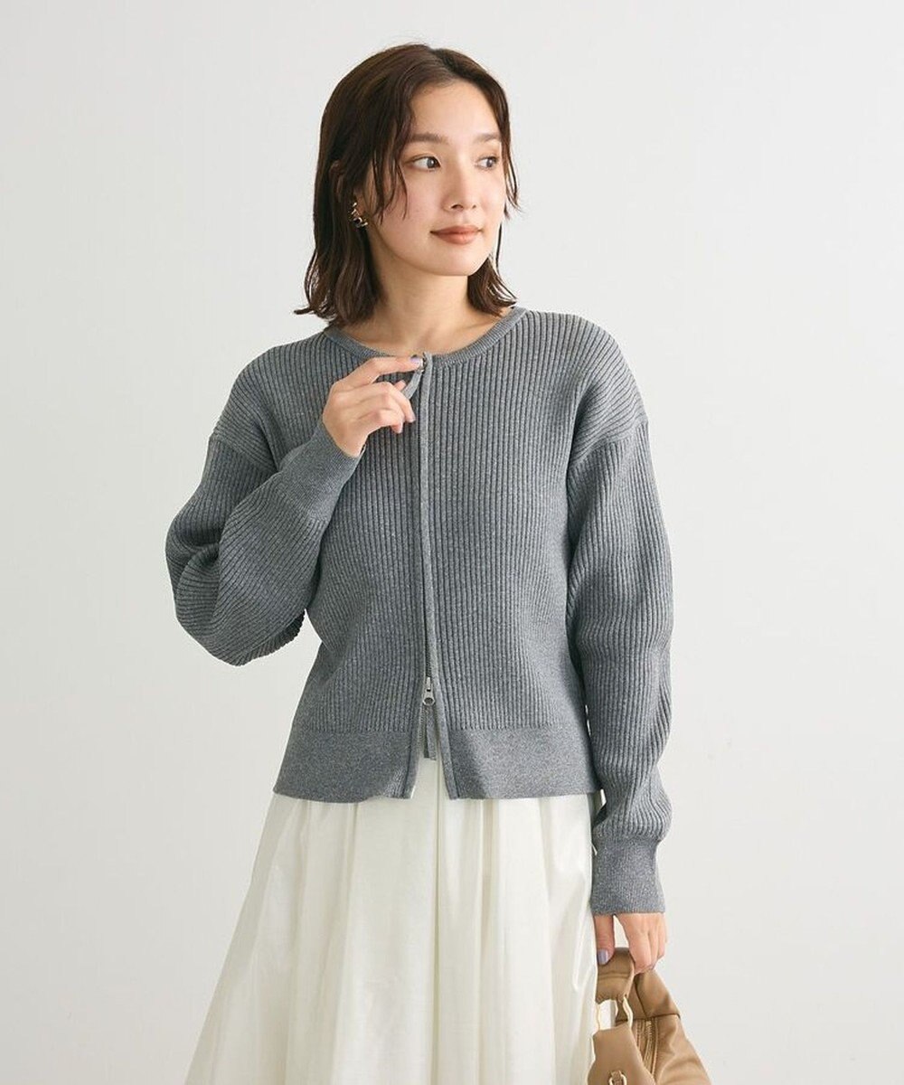 Green Parks ＺＩＰ付きニットカーディガン 