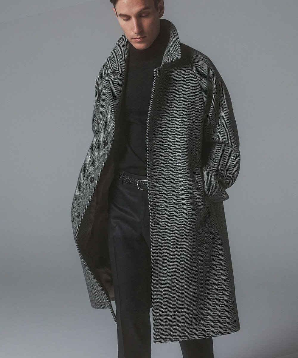 GOTAIRIKU 【山栄毛織】カントリーツイード ステンカラーコート 