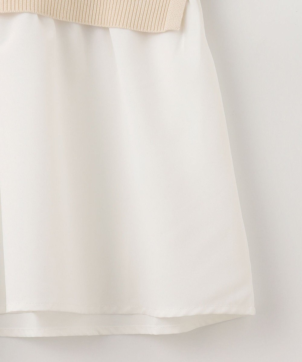 ANY 【洗濯機可】ニットレイヤードブラウス 