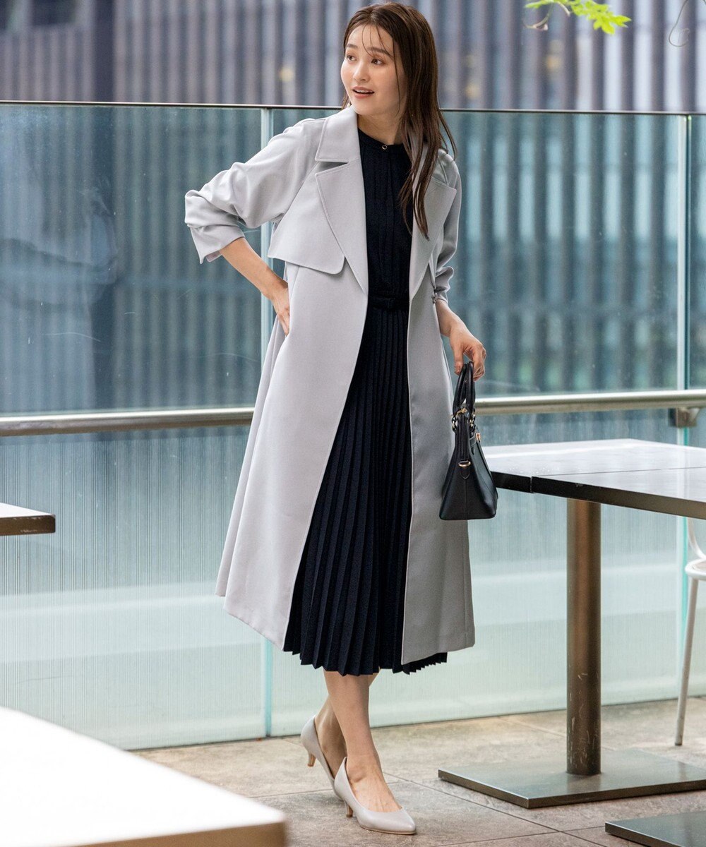 ANY SIS L 【洗える】ノーブルプリーツ ワンピース 