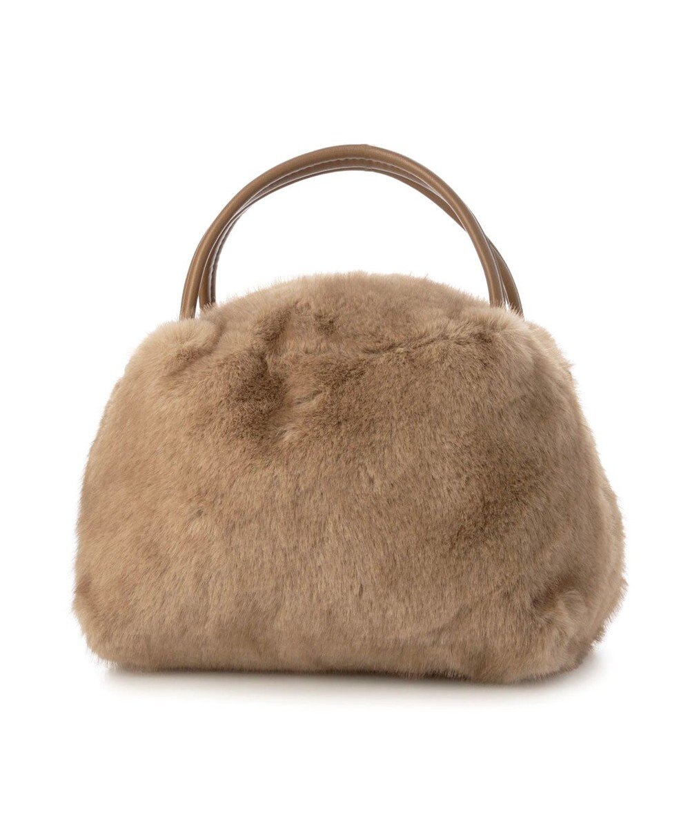 UNBILLION カシュカシュ cachecache / ミンク風エコファー2wayボックストート 