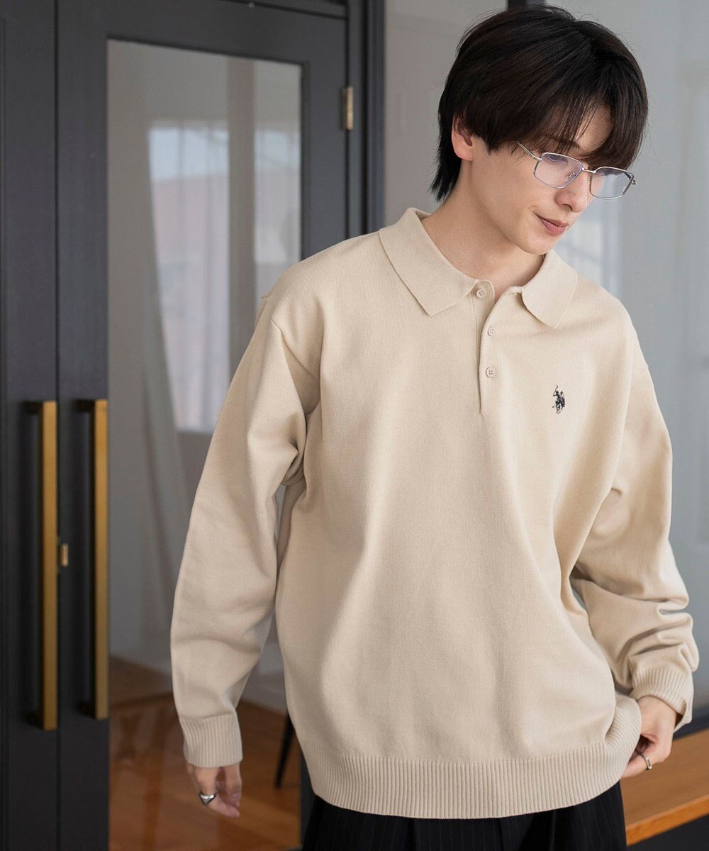 WEGO 【25年秋冬新作/ユニセックス着用ITEM/MLサイズ展開】別注USPOLOニットポロ 