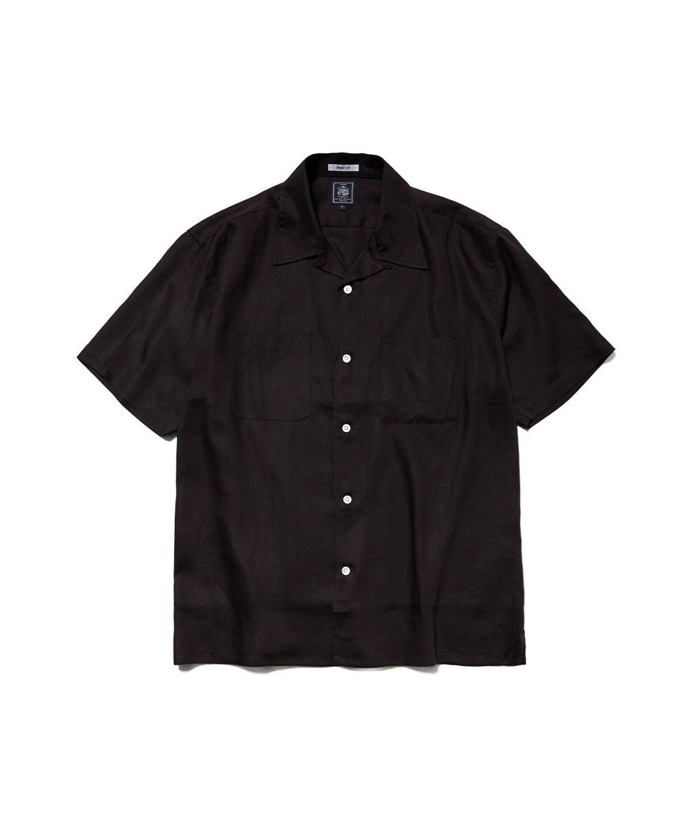 J.PRESS MEN 【J.PRESS ORIGINALS】Rayon Linen Oxford Open Half Sleeve Shirt / Baggy-Fit 