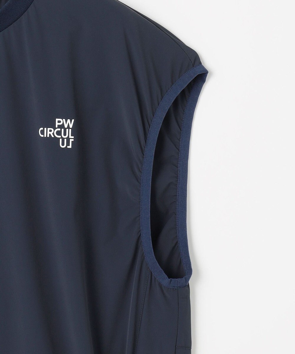 PW CIRCULUS 【撥水加工 / 小さくまとまる】【UNISEX】オーバーサイズ パッカブルベスト ゴルフウェア メンズ レディース 