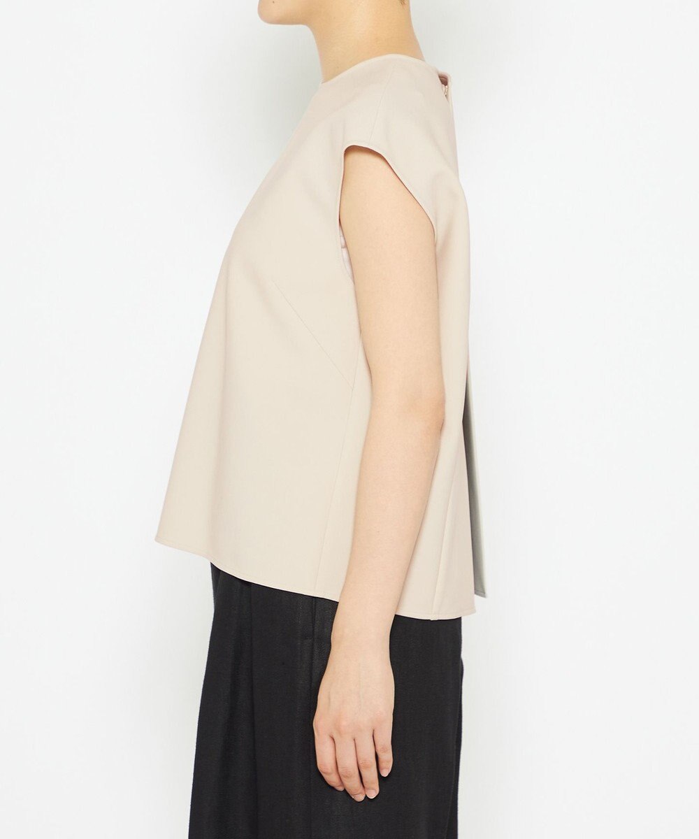 uncrave 【撥水・洗濯機洗い可】プルーフダブルクロス バックオープンブラウス（uncrave WHITE） 