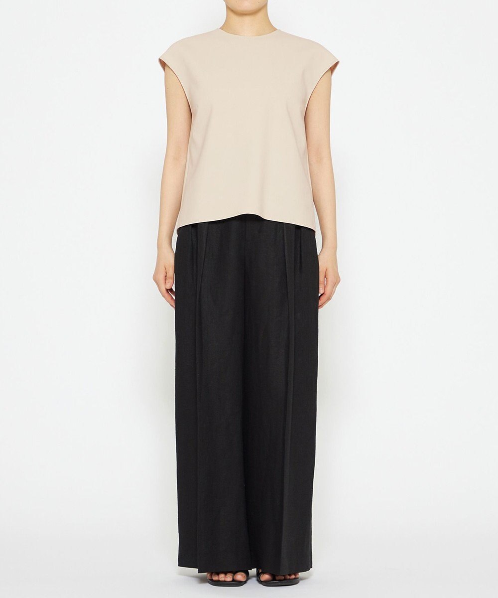 uncrave 【撥水・洗濯機洗い可】プルーフダブルクロス バックオープンブラウス（uncrave WHITE） 