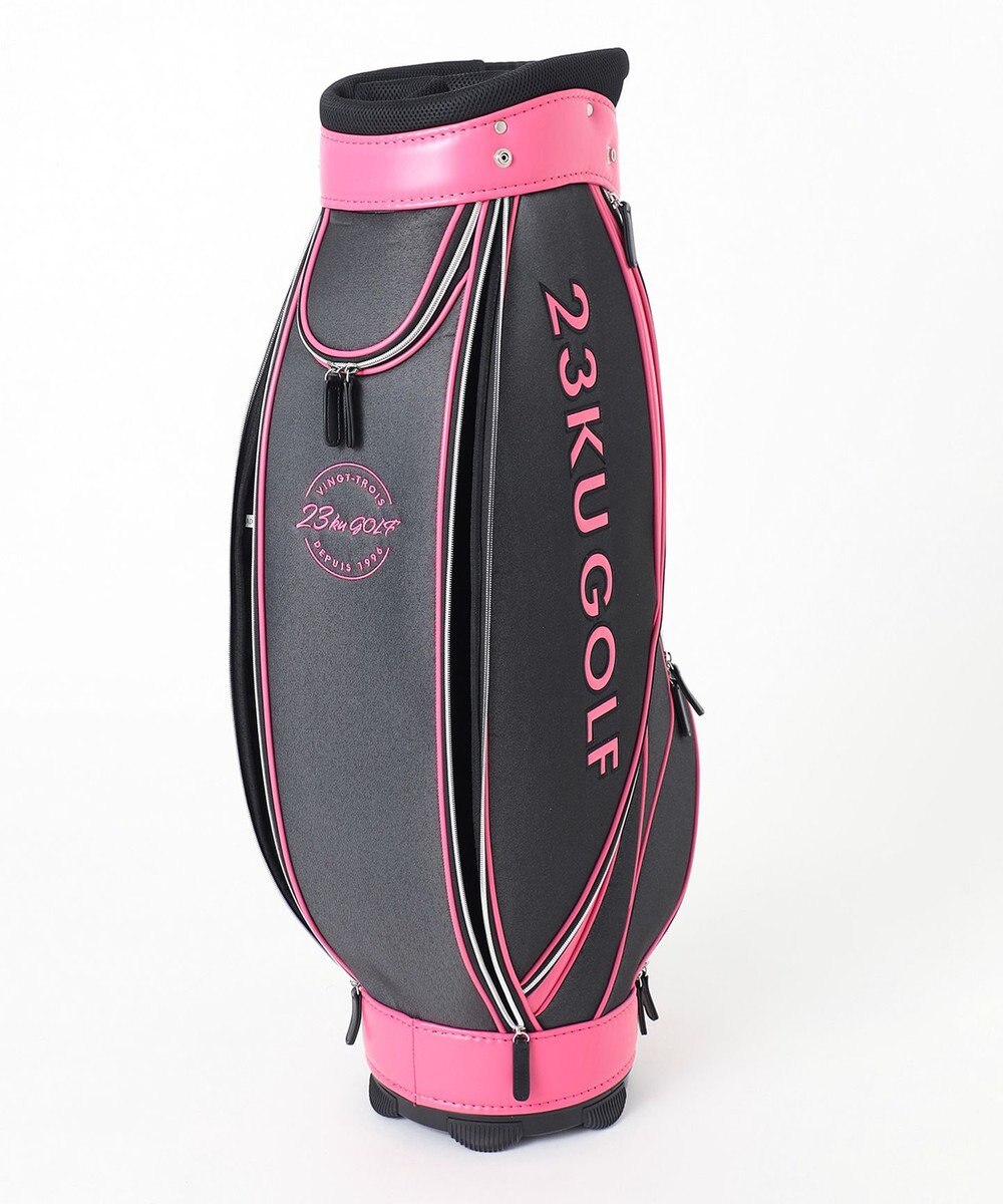 23区GOLF 【WOMEN】合皮×デニム調キャディバッグ 他と被らない 大人ピンクが初登場 