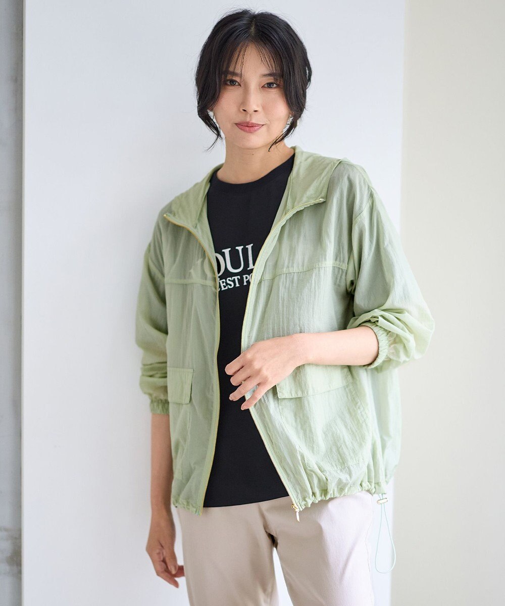 ANY 【WEB限定】シアーフードブルゾン 