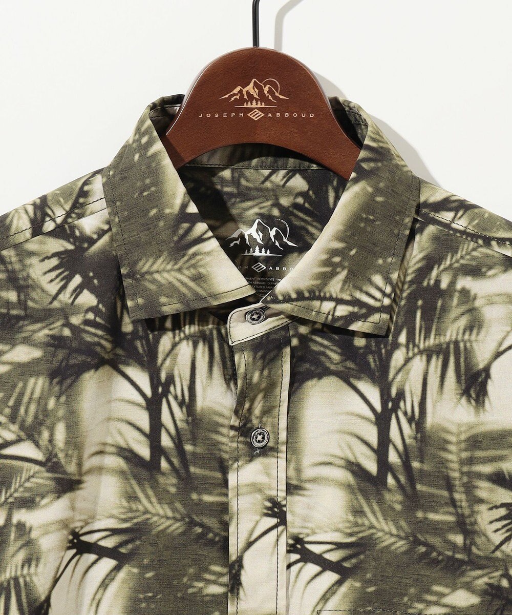 JOSEPH ABBOUD MOUNTAIN 【イタリア素材/軽量/撥水/ストレッチ】X-WAVEヤシパターン シャツ 