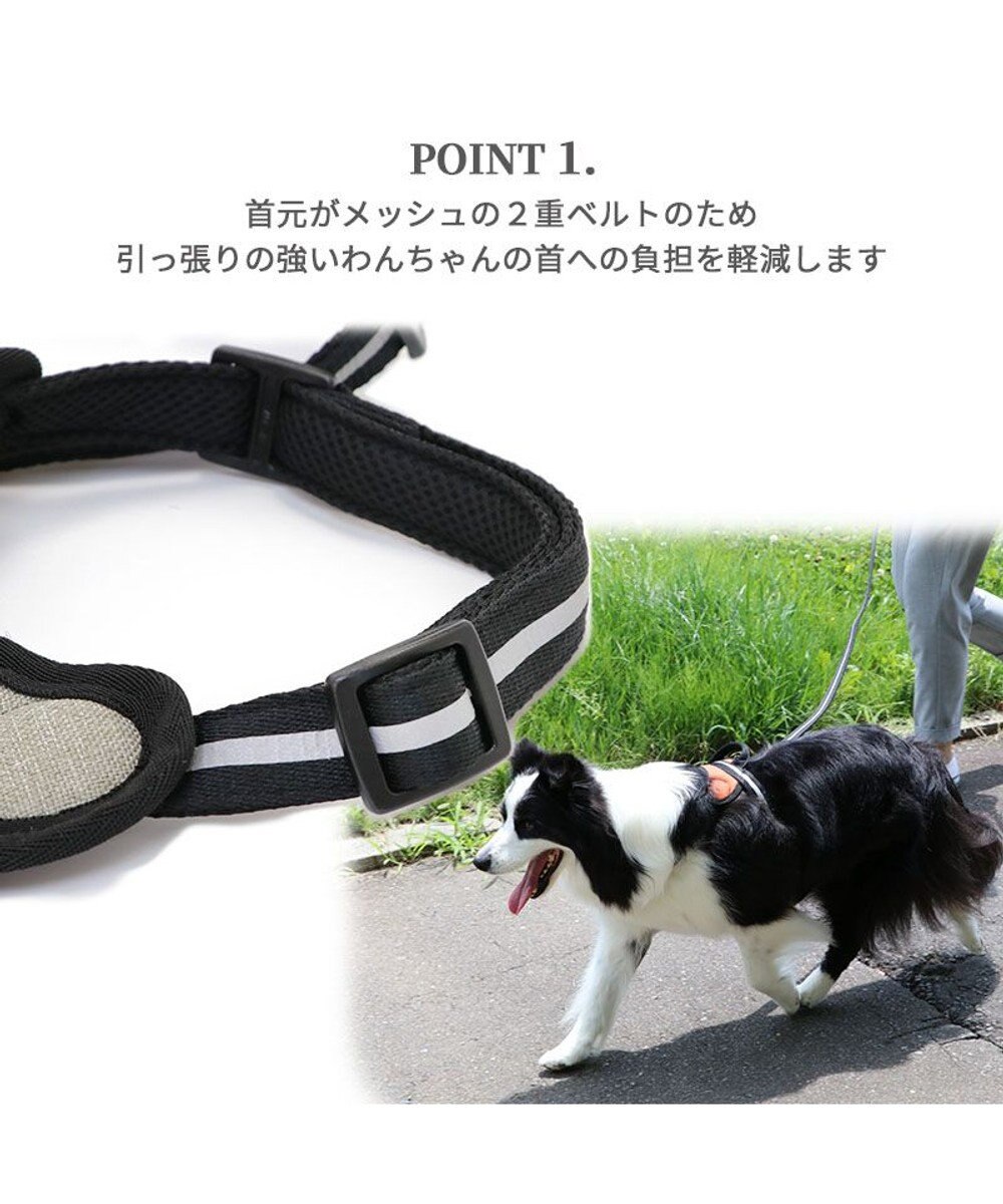 PET PARADISE ヘッドインハーネス 【Ｌ】 オレンジ / ブルー  【大型犬】 