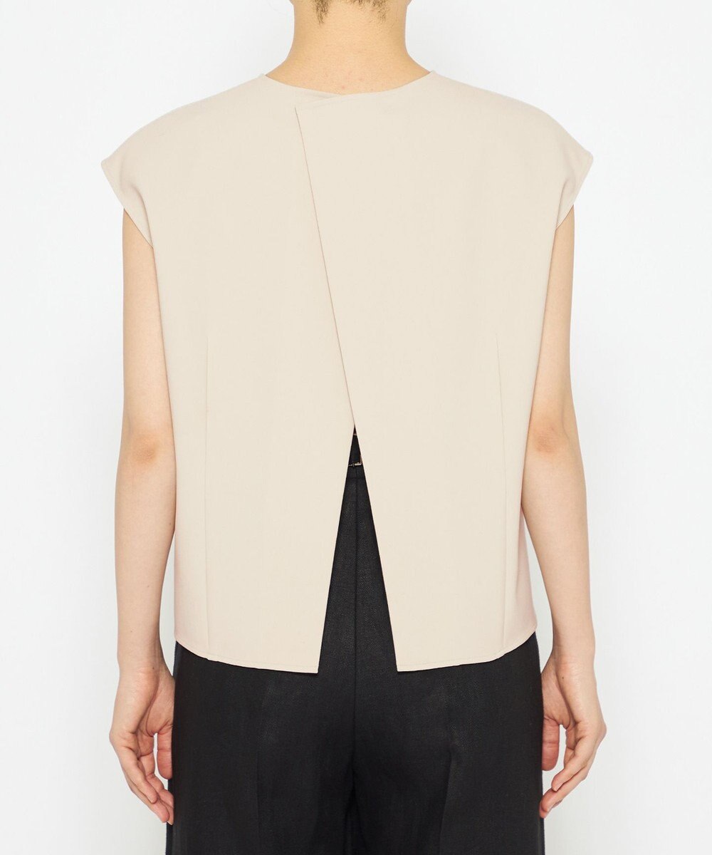 uncrave 【撥水・洗濯機洗い可】プルーフダブルクロス バックオープンブラウス（uncrave WHITE） 